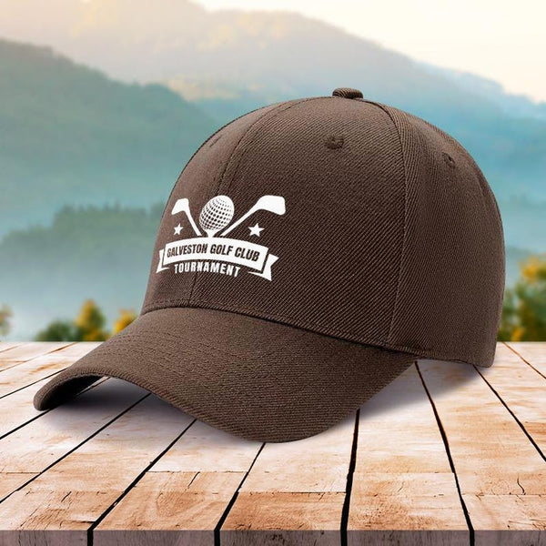 Custom 6-panel baseball cap with embroidered logo