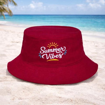 Custom embroidered bucket hat with company logo