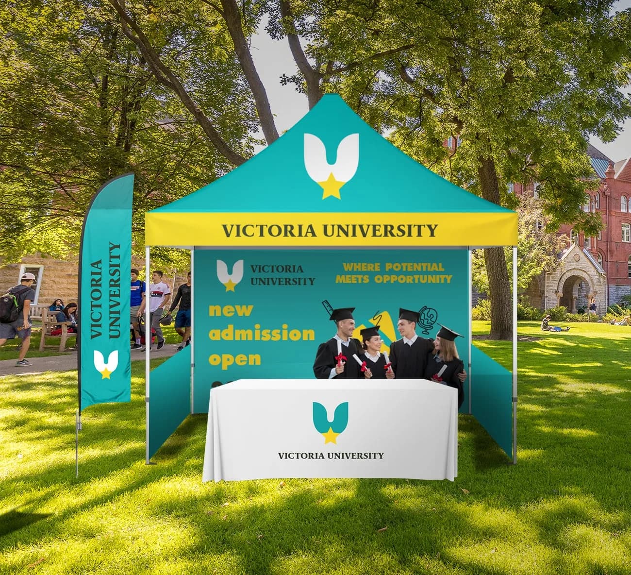 Trade Show Canopy Kit in use