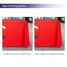 Edge finishing options table cover