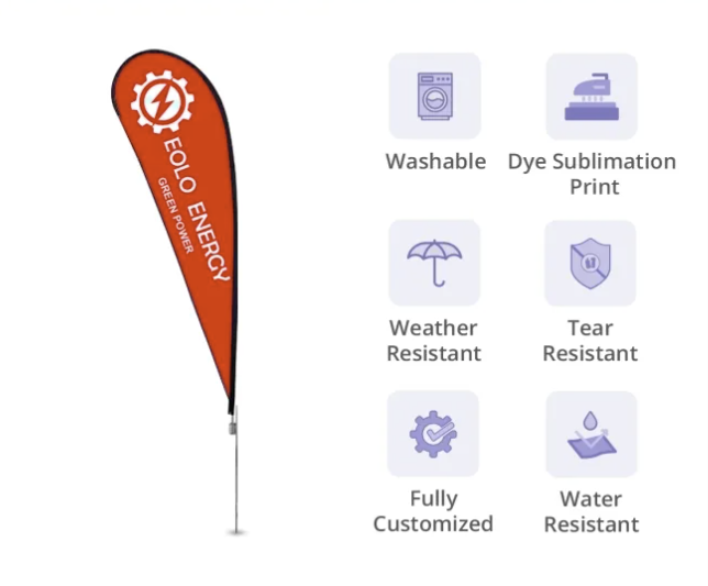 Custom Teardrop Flag (Outdoor Event Signage)