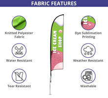 Blade flag hardware and base options