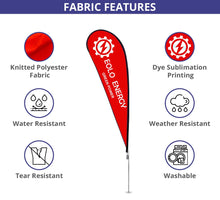 Teardrop flag hardware and base options