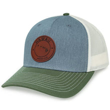 Custom leather patch trucker hat with engraved logo (5)