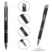 Bulk custom aluminum pens with logo - polished silver finish