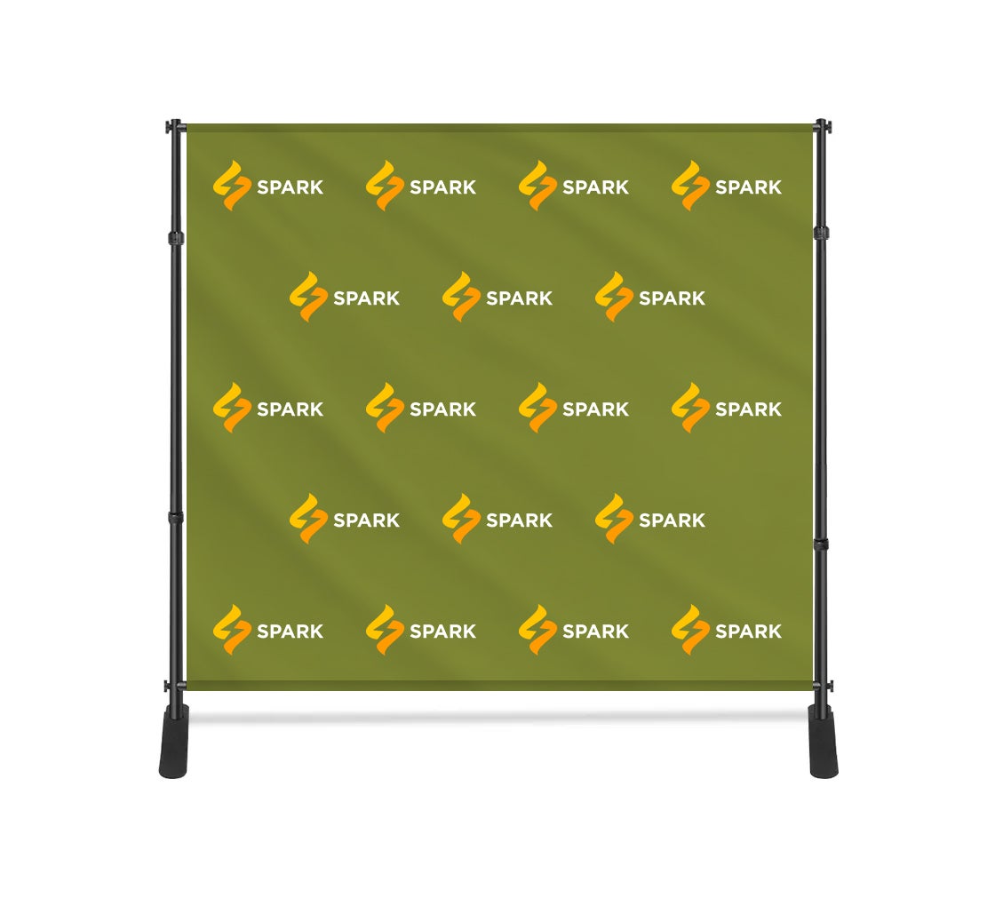 8 ft x 8 ft step and repeat adjustable banner stand