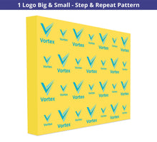Step and repeat backdrop detail