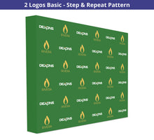 Step and repeat backdrop detail