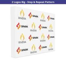 Step and repeat backdrop detail