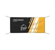 Touch-Free Dispenser Floor Stand with branded banner