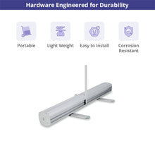 Roll up banner stand detail