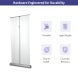 Deluxe wide base banner stand side profile