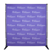 Step and repeat fabric banner at event