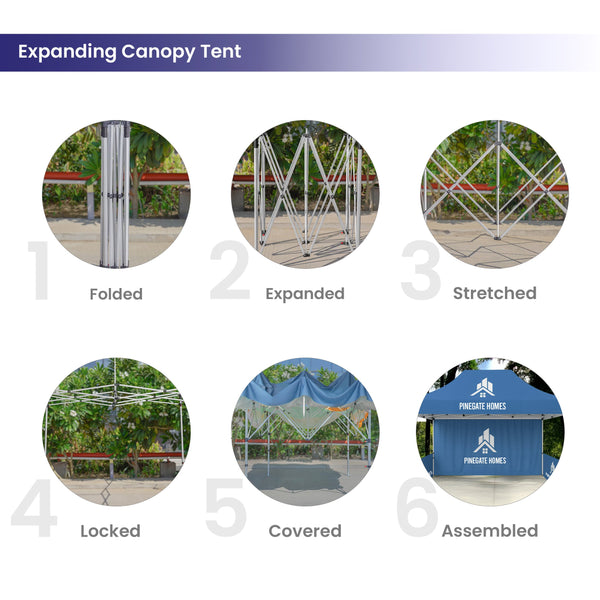 Custom 10x15 pop up canopy tent setup - PromoMogul